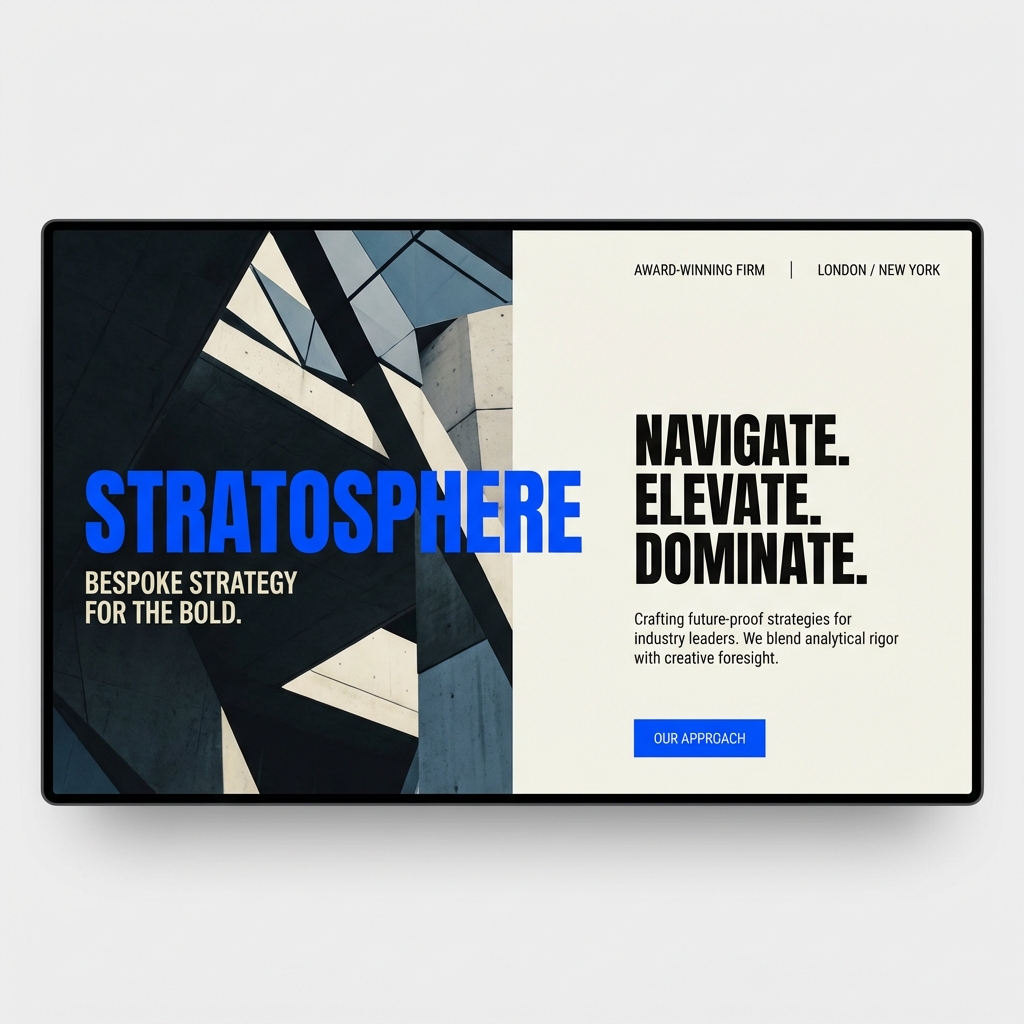 Stratosphere Strategy Website Mockup