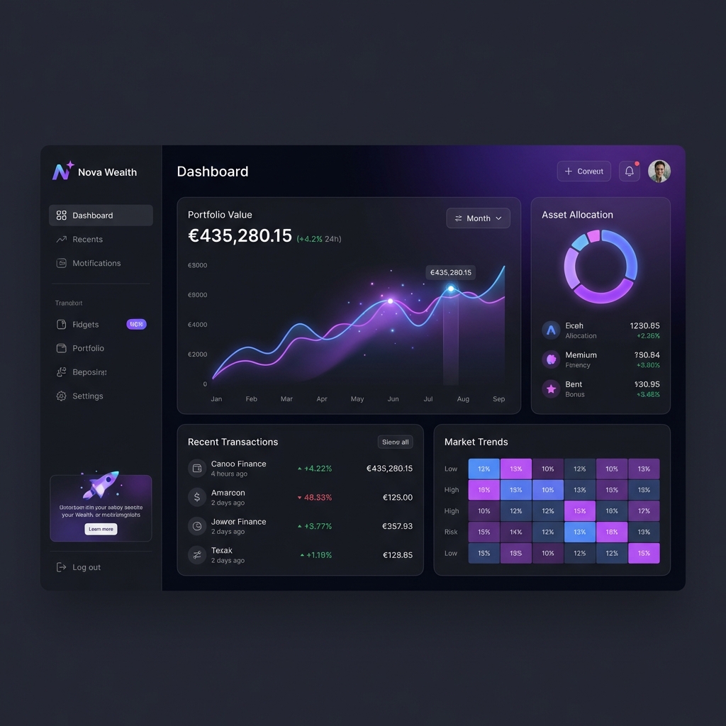 Nova Wealth Dashboard Mockup